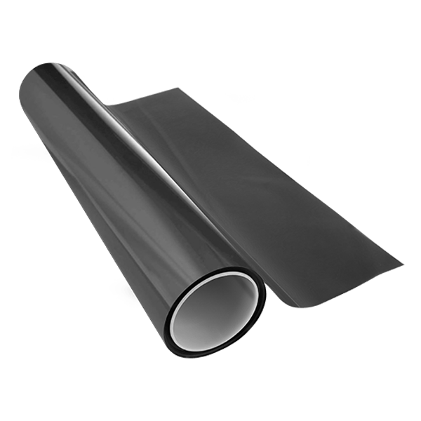 Rouleau de film teinté fumé pour vitres, fond blanc