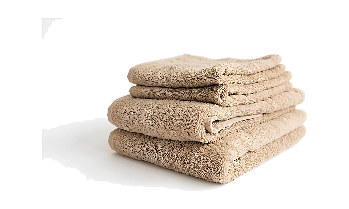 Pile de serviettes, fond blanc