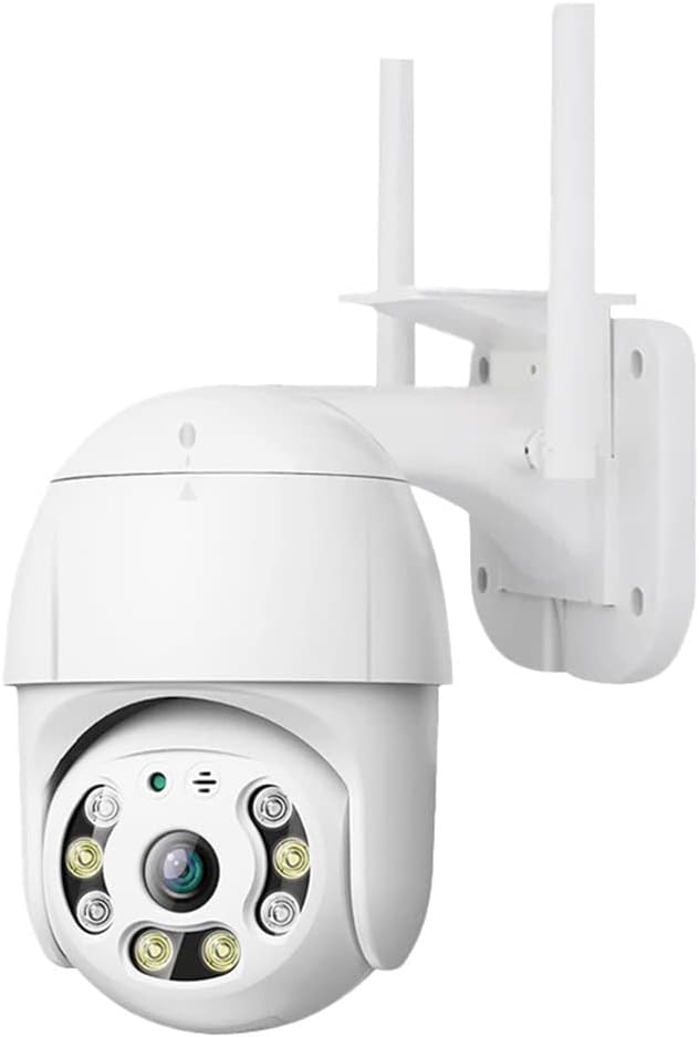Caméra de surveillance connectée, fond blanc