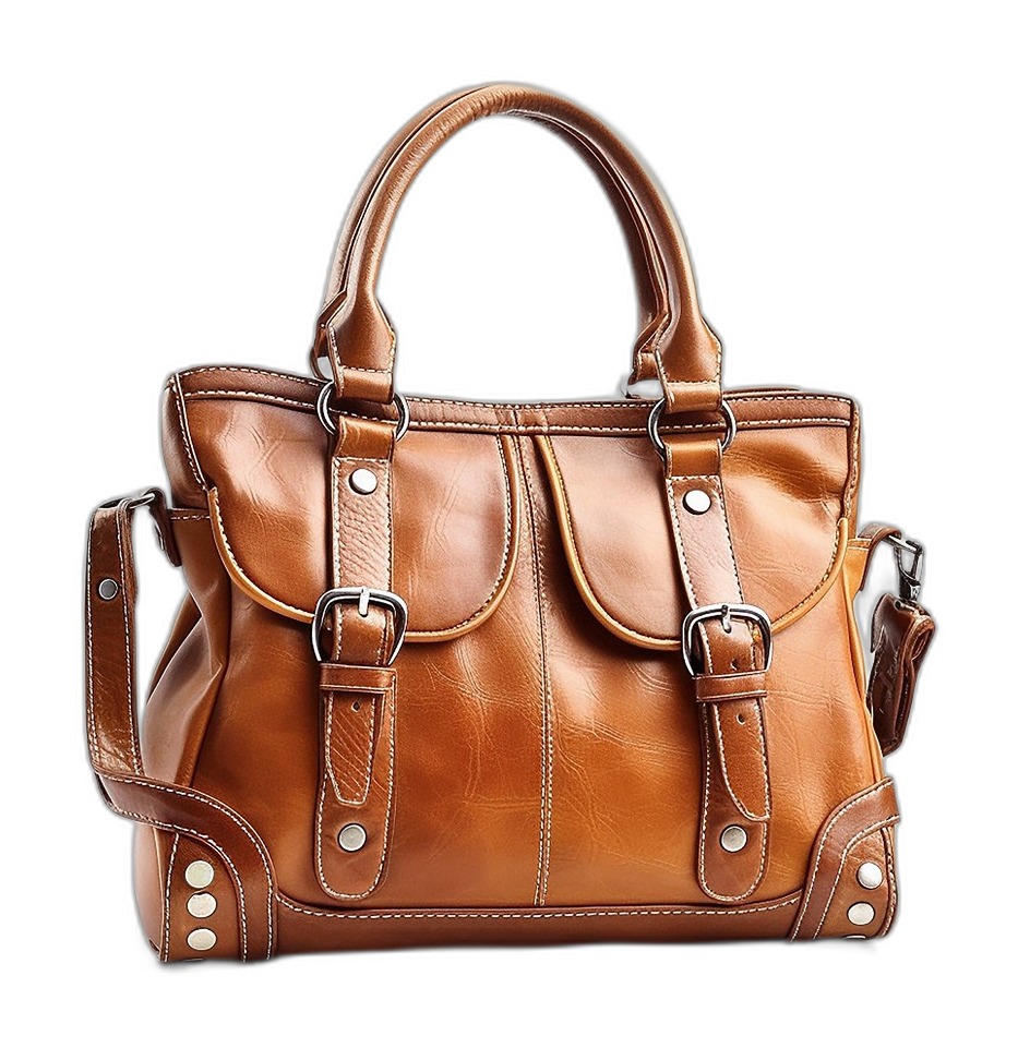 Sac à main en cuir marron