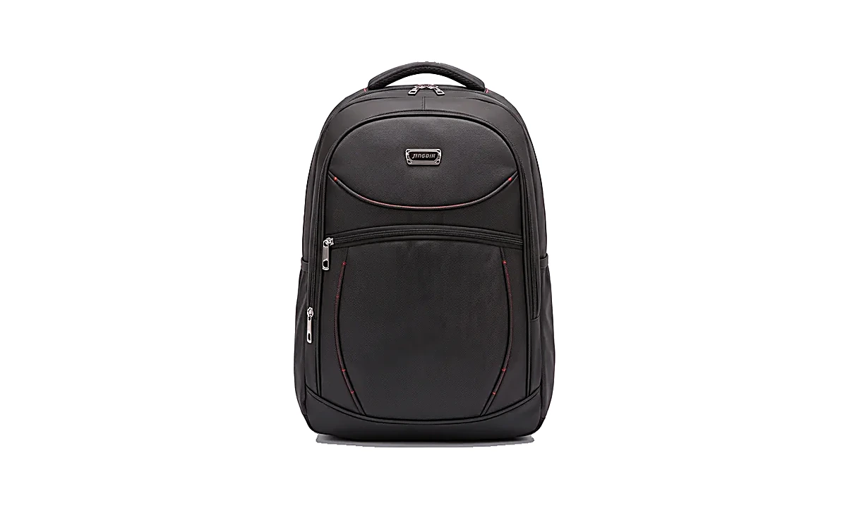 Sac à dos noir professionnel, fond blanc